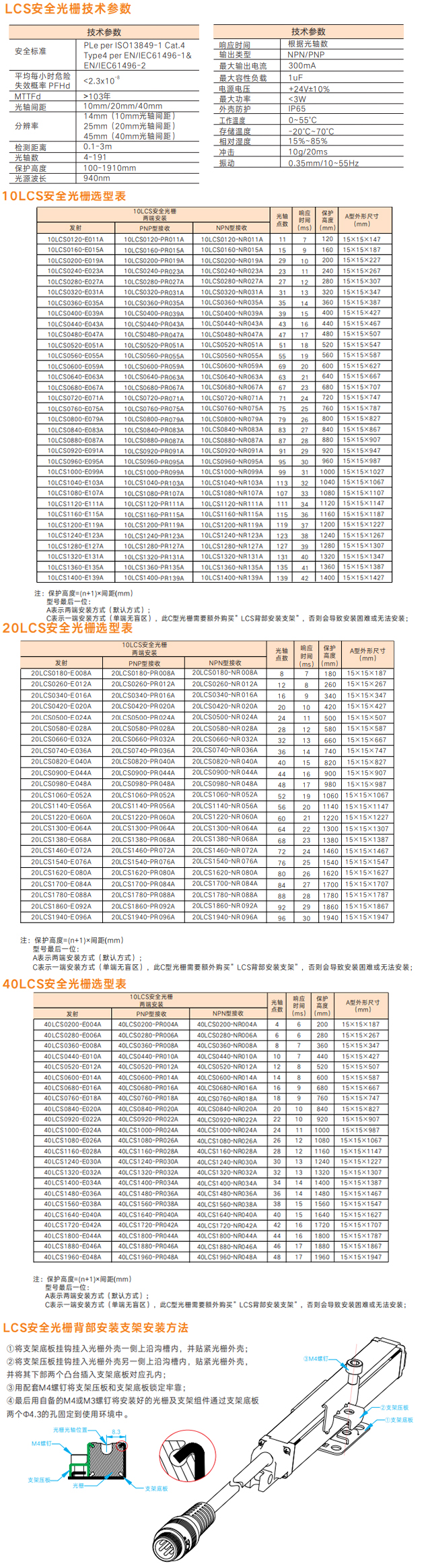 LCS系列微型安全光栅